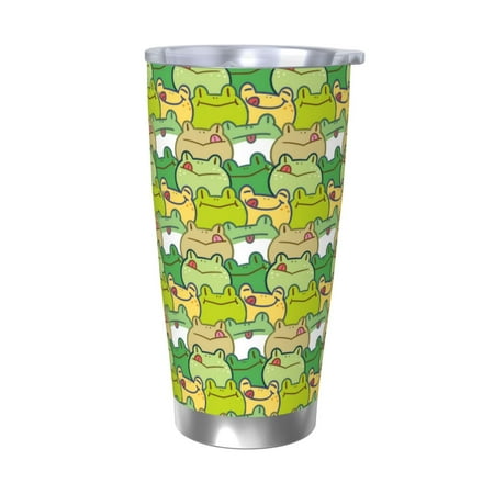 

Junzan Cartoon Frog for 20oz Stainless Steel Insulated Car Cup with Spillproof Lid - Insulated Coffee Mug Thermal Cup-Without Straw