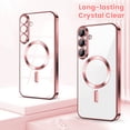 thumbnail image 6 of Entronix Magnetic Clear Case Compatible with Galaxy S26 Plus, Flexible TPU Cover and Built-in Camera Lens Protector, Rose Pink, 6 of 6