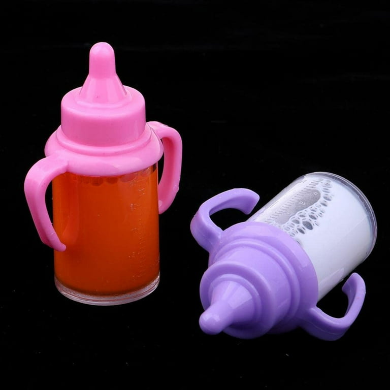 Zenghuiiii 2pcs Baby Dolls Feeding Bottle Set Doll Accessory