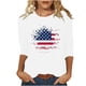 thumbnail image 1 of Camisetas de Manga Corta para las Mujeres Día de la Independencia Impreso Suelto Cuello Redondo Tee, Casual Y Blusas Festivas para las Mujeres Casual, 1 of 4