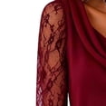 thumbnail image 5 of TaTaai Womens Solid Color Long Sleeve Ruched V Neck Pullover Casual Blouse Textured Detail Tunic Top for Daily Wear Gift, 5 of 5