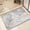 White water ripples, variant on White‑Gray Marble‑Veined Printed Quick‑Drying Bath Mat, Non‑Slip Waterproof Soft Floor Rug for Bathroom Entrance Household Use-rock slab texture cloud ash15.6"W x 23.4"L