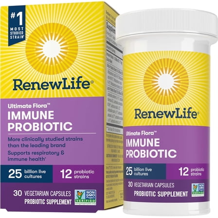 Adult Probiotic Supplement | 30 Vegetarian Capsules | by Renew Life