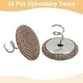 thumbnail image 3 of Uxcell 24 Pack Upholstery Tacks Twist Pin, 20mm Bed Skirt Pins Fabric Covered Button Twist Pins for Slipcovers Bed Skirts Armchair Caddies Furniture Cover, Light Brown, 3 of 7