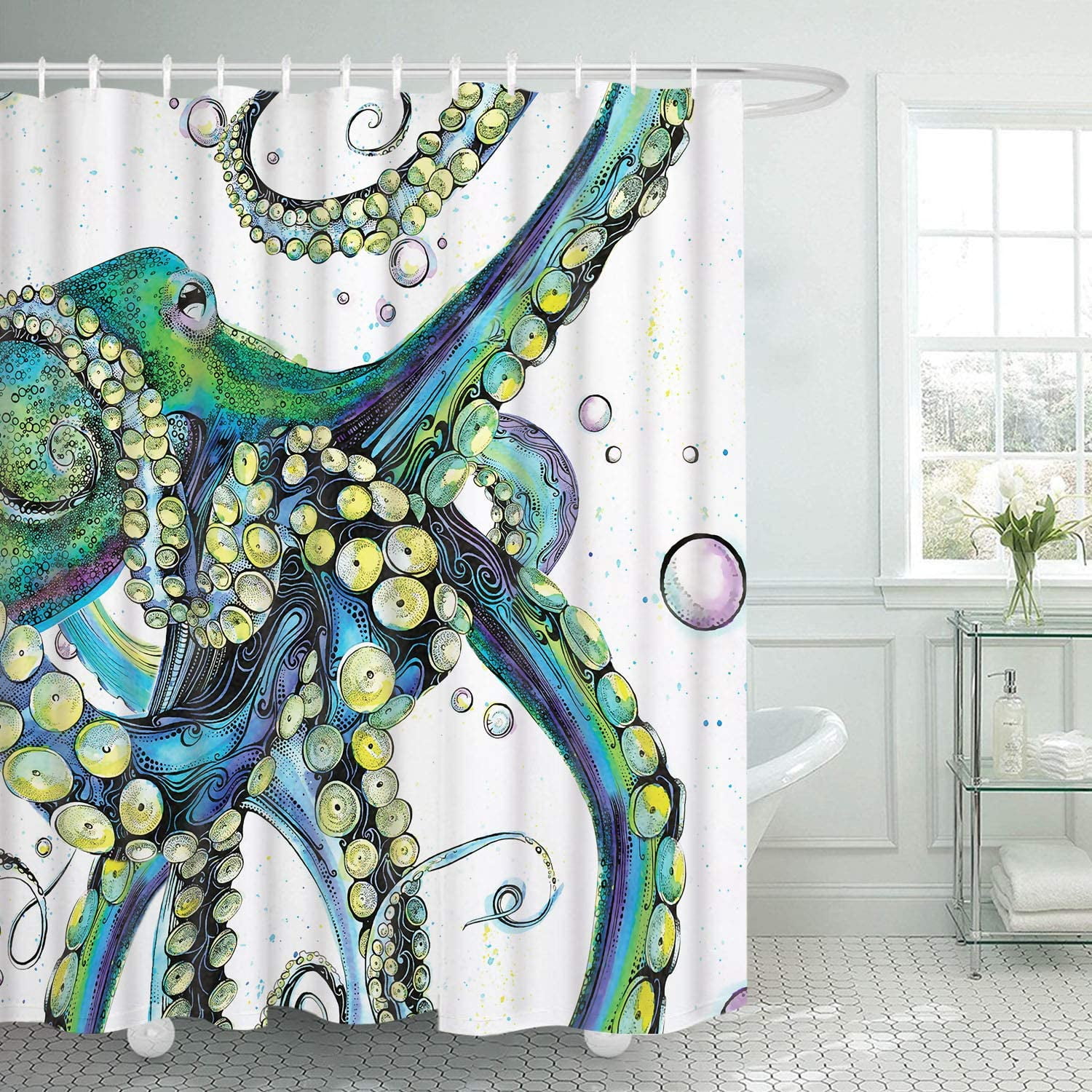 180x180cm Egyptian mural Waterproof Fabric Shower Curtain Bathroom home decor 