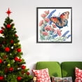 thumbnail image 3 of Pintura de diamante 5D JShteea DIY Taladro parcial en forma especial Flores Mariposa 30x30cm, 3 of 9