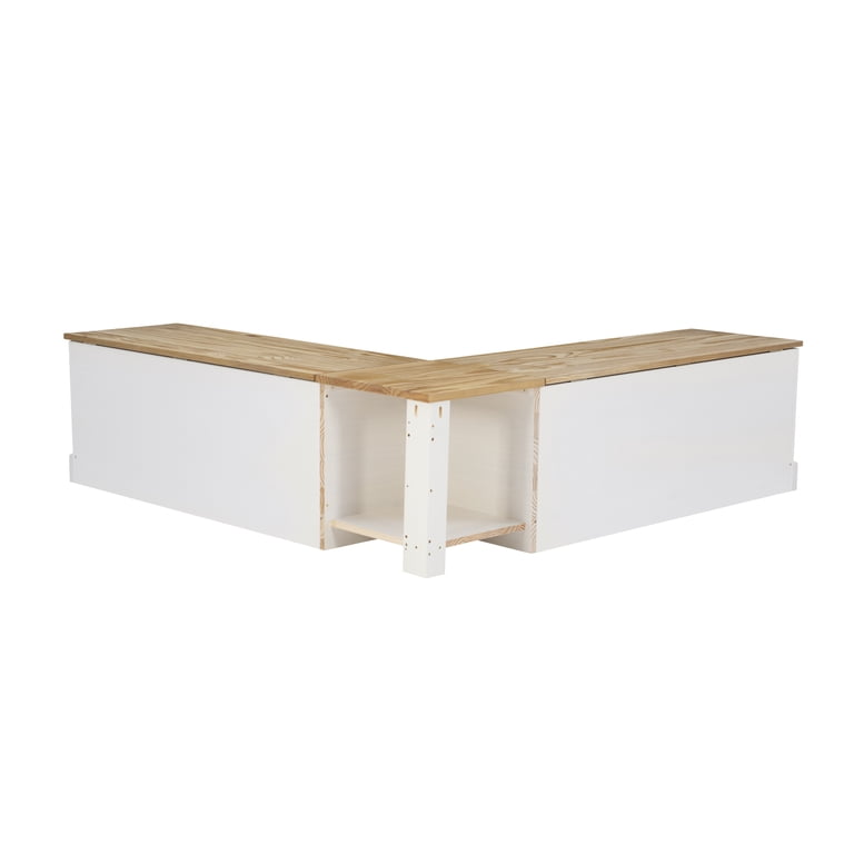 Linon Home Decor Galena Natural 60 In. Bench With Cushioned Seat And Nailhead Accents Hd221853
