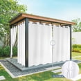 thumbnail image 6 of White Outdoor Curtains for Patio Waterproof, Windproof Privacy Curtains with Weighted Bottom, Modern Simple White Backdrop Outside Drapes for Picnic Garage Backyard Cabana 54"x108" 2 Panel, 6 of 8