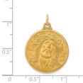 thumbnail image 2 of 14k Yellow Gold Jesus Medal Necklace Charm Pendant Religious, 2 of 6