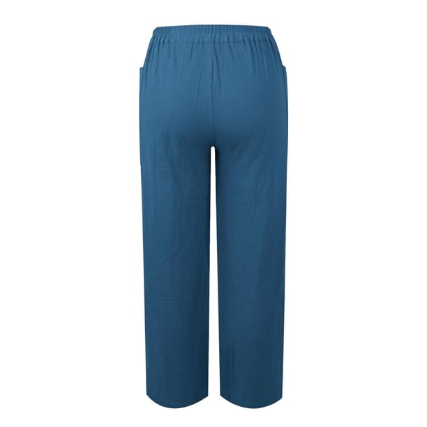 WTXUE Linen Pants Women Summer, Pantalones De Mujer Women's