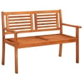 thumbnail image 2 of vidaXL Outdoor Patio Bench Loveseat Chair with Armrest Solid Wood Eucalyptus, 2 of 13