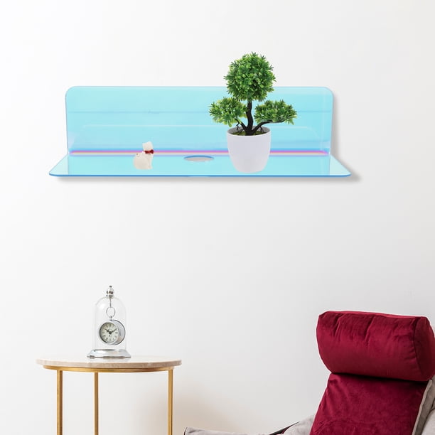 Wall Perfume Display Shelf Iridescent Acrylic Shelf Floating