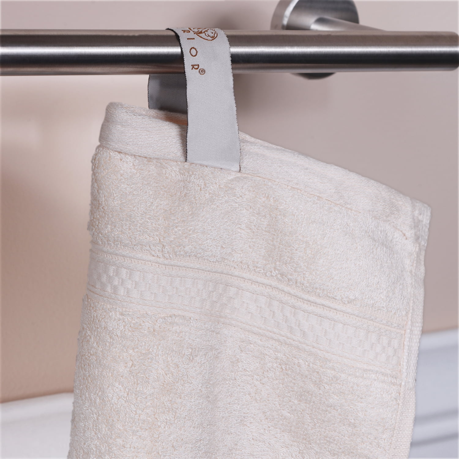 Superior 2 Piece Bath and 12 Piece Face Towel Set, Rayon From Bamboo and Cotton, Ivory