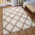 thumbnail image 2 of Maxy Home Bella Trellis Ivory 3 ft. 3 in x 4 ft. 8 in. Shag Area Rug, 2 of 7