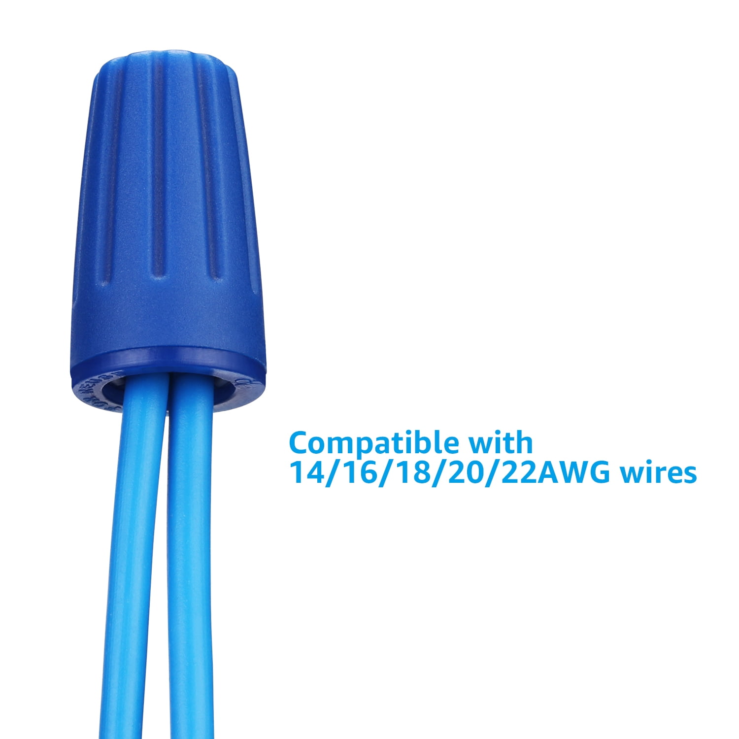 20 Pack Low Voltage Wire Connectors, 22AWG-12AWG, for Landscape Lights, Exterior Pathway Lighting, Electrical Twist Seal Elect Wire Nuts, 0.94*0.55"