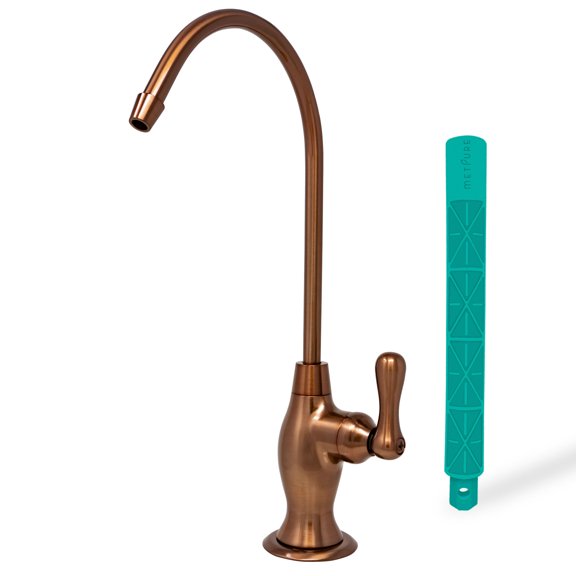 Metpure Water Filtration Faucet Rose Gold Vase Style Non Air Gap Reverse Osmosis Drinking Water Dispenser With Faucet Wrench