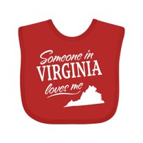 Inktastic Someone in Virginia Loves Me Boys or Girls Baby Bib