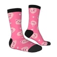 thumbnail image 3 of Uemuo Cartoon Pigs and Hearts Pattern Women's Crew Socks, Soft Durable Breathable Moisture-Wicking with Odor Control Cotton socks, 3 of 9