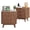 Walnut, variant on Nightstand Set of 2, 24-Inch Walnut Bedside Tables with Charging Station, 2 Drawers, Gold Handles, and Anti-Tip Design for Bedroom or Living Room