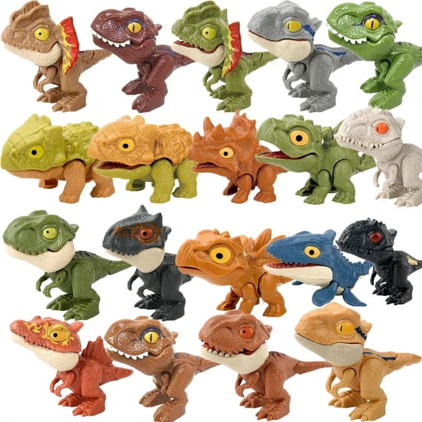 Dinosaurio de dedo Tricky Tyrannosaurus modelo morder mano Fidget Mosasaurus Jurassic Dino Toy para niños, articulaciones móviles Dino