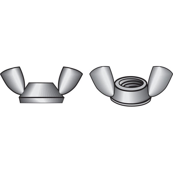 Hillman Fasteners 180240 Zine Plated Steel Wing Nut 8-32