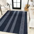 thumbnail image 4 of JONATHAN Y WASHABLE 4 x 6 Area Rug, Nautisk Trellis Stripe - Navy/Gray, WSH120A-4, 4 of 9