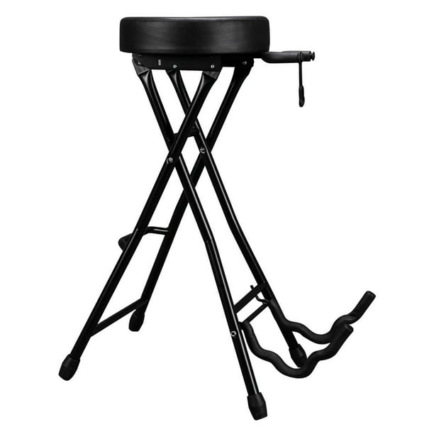 Glarry Foldable Guitar Stand Playing Stool Chair Guitar Holder