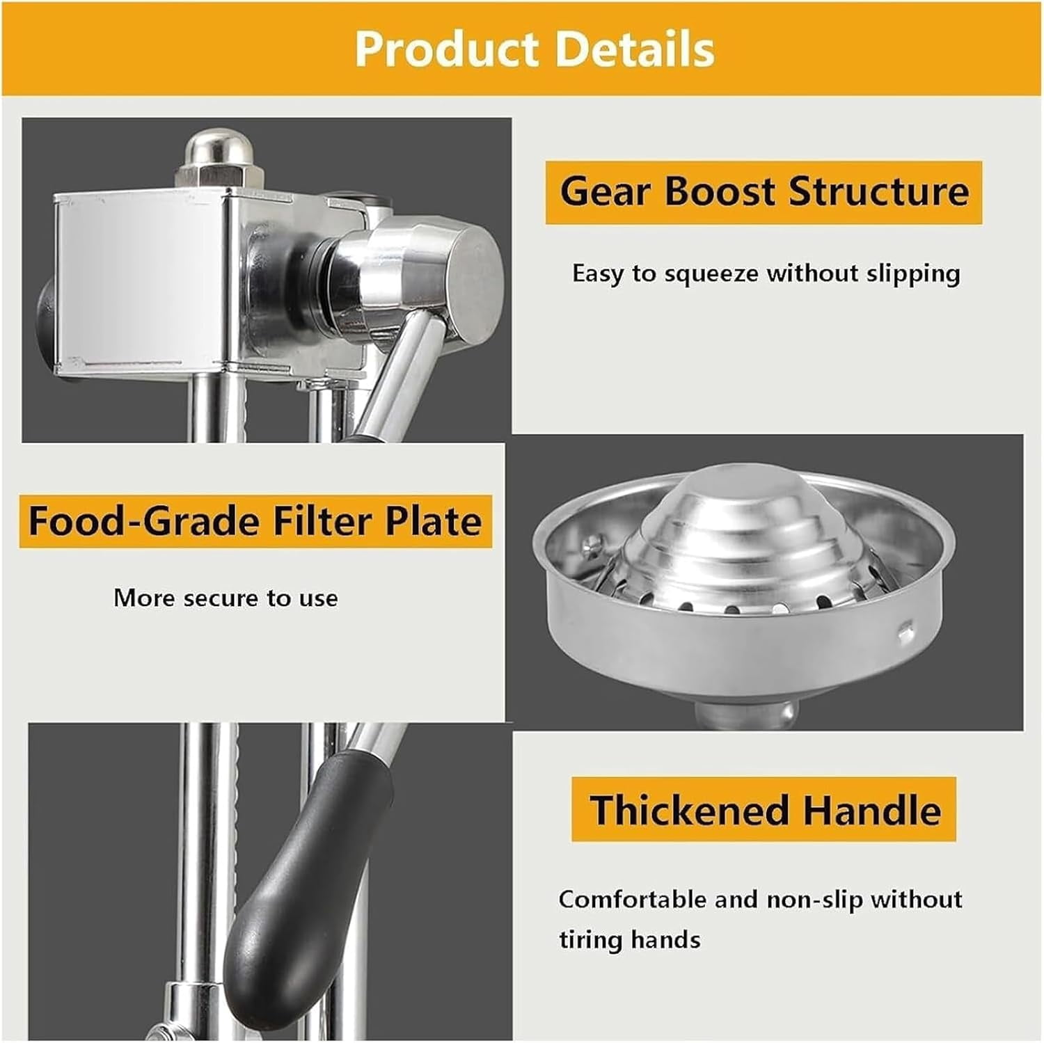 Choice Food Prep Mcj2 Manual Heavy-Duty Citrus Juicer