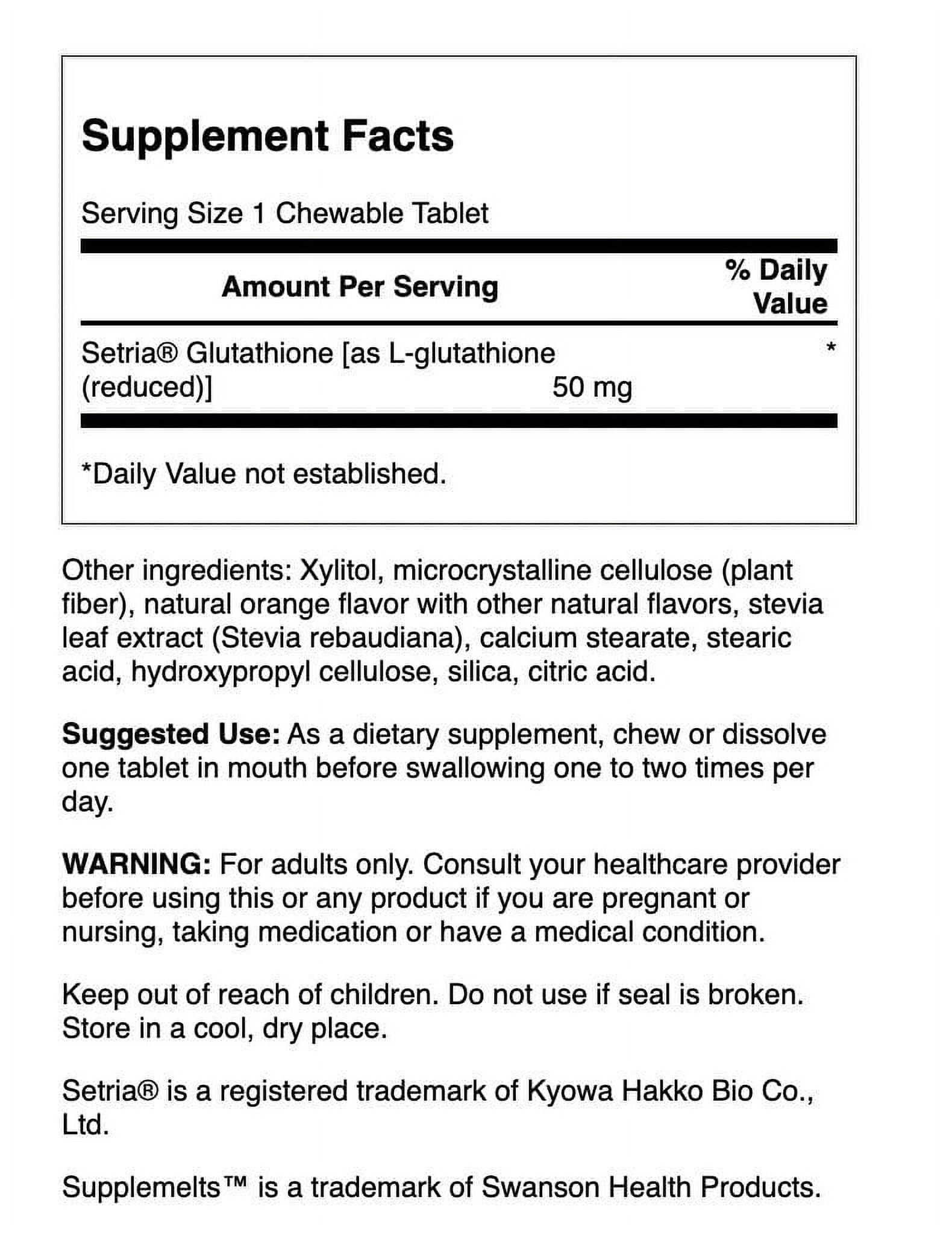 Swanson L-Glutathione - Featuring Setria Glutathione 2 Pack - Walmart.com Swanson L-Glutathione - Featuring Setria Glutathione 2 Pack - Walmart.com