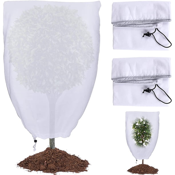Paquete de 2 fundas protectoras para plantas de hibernación, velo protector de hibernación con cremallera para árboles, palmeras, uso en exteriores (80 x 100) esquí esquí Gafas de esquí