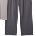 thumbnail image 6 of Bovxnpu Mens Summer 2 Piece Outfits Short Sleeve Shirt Pant Loungewear Short Sleeve Crew Neck Casual Elastic Waist Long Pant Set, 6 of 6