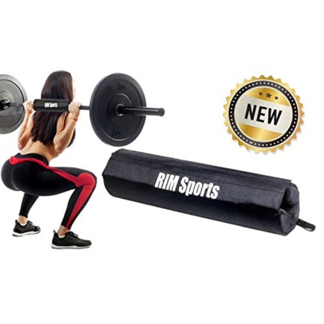 Lunges Thick Foam Cushion Elite Athletics Barbell Squat Pad with Secure Straps /& Carry Bag for Squats and Hip Thrust Foam