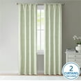 thumbnail image 3 of (2 pack) Mainstays Jacquard Blackout Panel Pair, Set of 2 Curtains, Green Botanical, 37" W x 84" L, 3 of 8