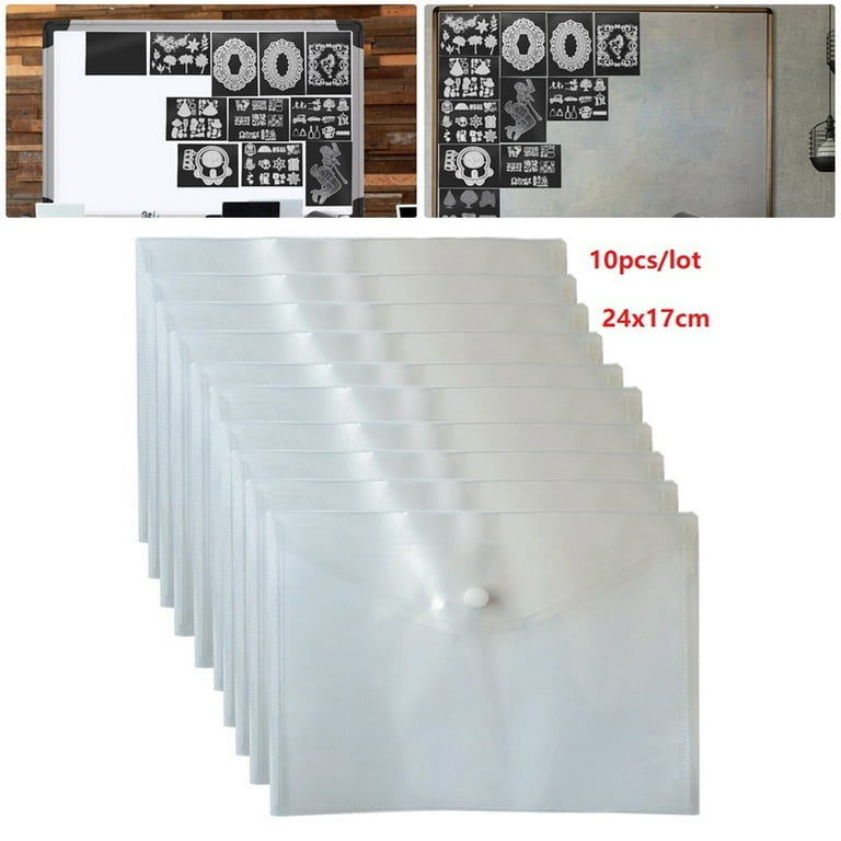 10pcs/set 0.3mm Magnetic Sheets & Plastic Folder Bags For Storage