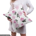 thumbnail image 4 of Ambesonne Peony Fabric by the Yard Upholstery, Romantic Pinkish Flowers Art, 5 Yards, Pale Pink Charcoal Grey, 4 of 4
