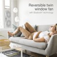 thumbnail image 2 of Lasko Electrically Reversible Twin Window Fan with Bluetooth® Technology, 13" H, W09560, White, 2 of 13