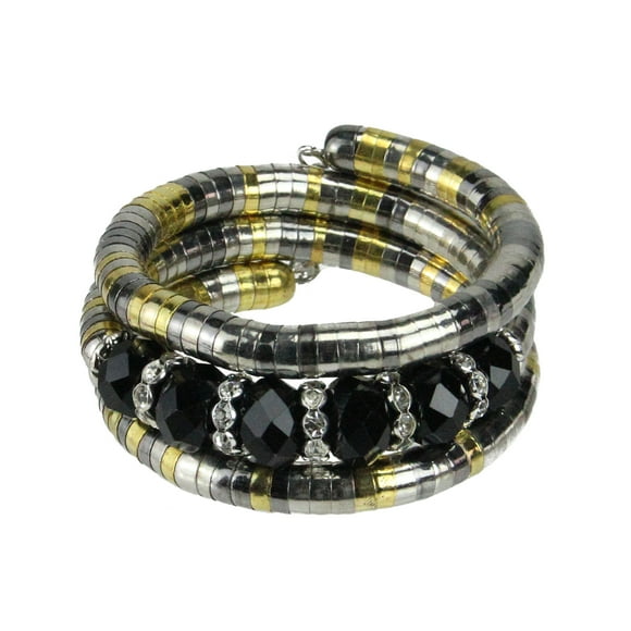December Diamonds Argent/goldtone Noir Bijoux de Mode Extensible Réglable Bague Serpent
