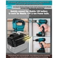 thumbnail image 4 of Makita18V a Makita - Adaptador de batería de iones de litio de 12V, para herramientas eléctricas inalámbricas Makita 10.8V12V, adaptador para Makita BL1830 BL1850 convertir a Makita BL1016 BL1021B, 4 of 7