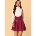 thumbnail image 2 of DARING DIVA Women's High Waist Brace Lace Mini Suspender Skirt XS Burgundy, 2 of 6