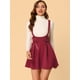 thumbnail image 2 of INSPIRE CHIC Faldas Con Tirantes De Cintura Alta Para Mujer Con Cordones Y Minifalda Con Tirantes borgo?a S, 2 of 6
