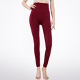 thumbnail image 2 of Ydojg Womens Leggings Fashion Solid Velvet Thermal Long Pants High Waist Sports Leggings Red, 2 of 4
