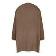 thumbnail image 4 of Lovskoo Cardigan Sweaters for Women Open Front Trendy Long Sleeve Coat Shirt Oversized Winter Outerwear Tops Khaki, 4 of 5