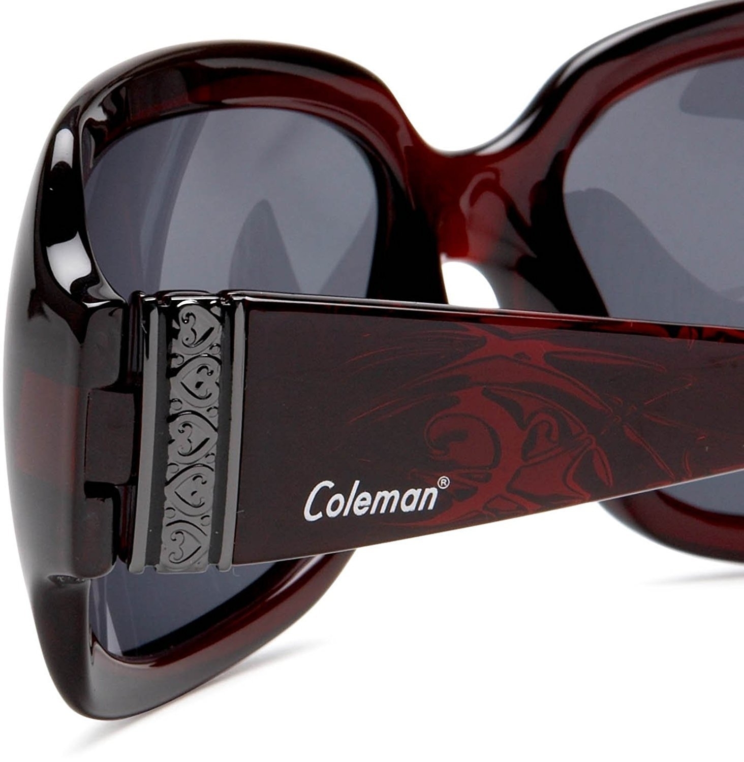 Coleman Women's CC1 6024 Polarized Sunglasses Audrey Hepburn Style - Burgundy -
