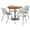 Light Grey, Medium Oak, variant on KFI Studios Mode Round 3.5' Dining Table Set, Lime Green, 4 Medium Oak KOOL Chairs