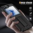 thumbnail image 5 of Dteck for Samsung Galaxy Z Flip 5 Case with Hinge Protection, Full Body Military Drop Shockproof Rugged Case with Screen Protector for Samsung Galaxy Z Flip5 with Kickstand, Black, 5 of 8