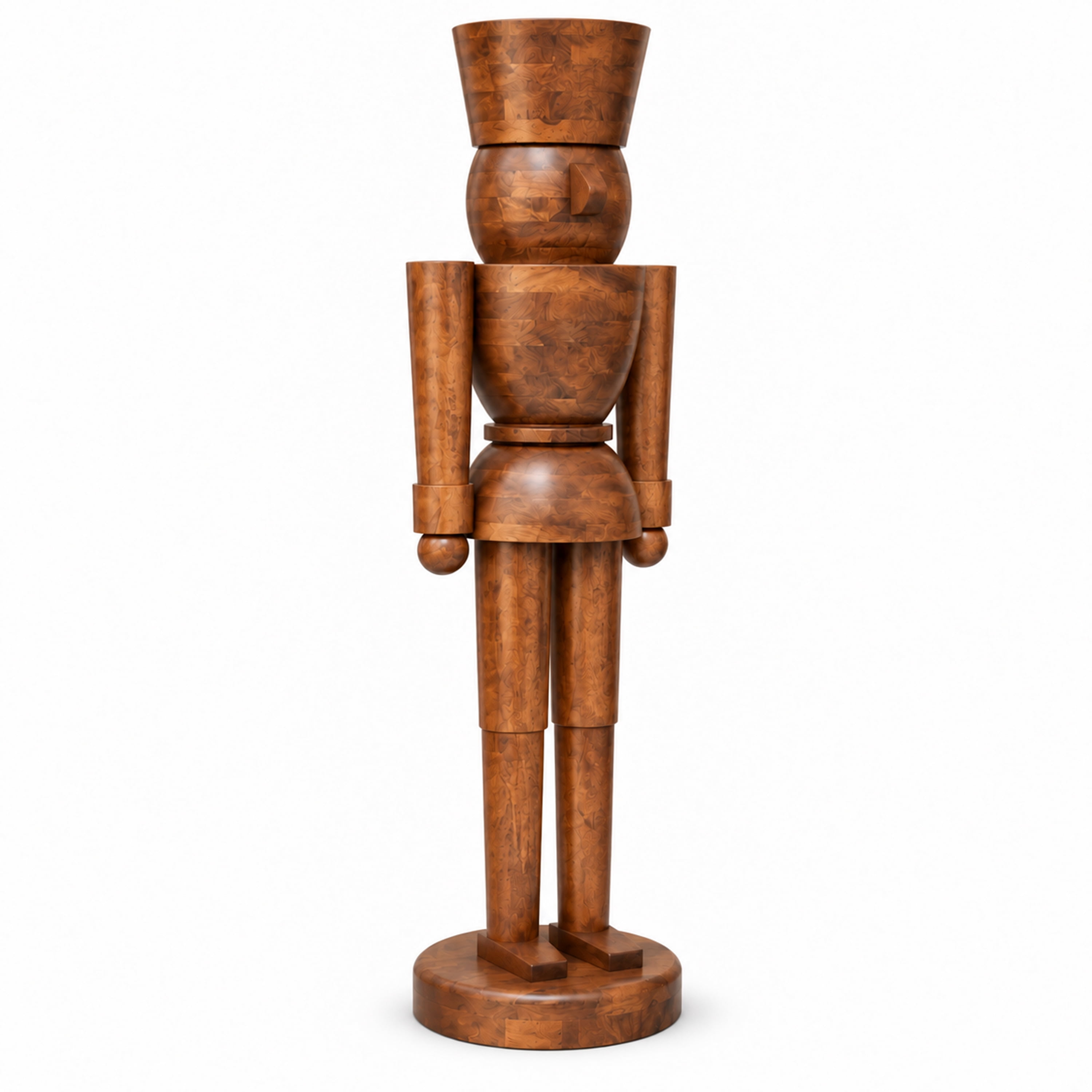 My Texas House 5ft Wood Decorative Nutcracker in Dark Natural Finish