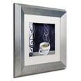thumbnail image 3 of Trademark Fine Art "Cafe Blue IV" Canvas Art by Color Bakery White Matte, Silver Frame, 3 of 4