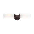 thumbnail image 6 of Livex Lighting Aero 2-Light Glass/Metal ADA Vanity Sconce in Bronze, 6 of 9