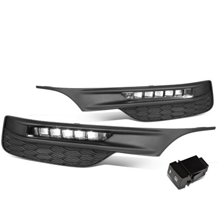 For 2016 To 2017 Honda Accord Front Per Led Fog Light Lamp For 2016 To 2017 Honda Accord Front Per Led Fog Light Lamp Bezel Switch Clear Lens Left Right