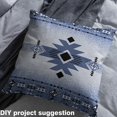 thumbnail image 2 of Homewish Southwestern Aztec Geometric Fabric by the Yard 1 Yard,Rustic Western Home Decor Fabric by the Yard,White Blue Black Sewing Fabric For Adult,Ultra Soft Home Decor, 2 of 6